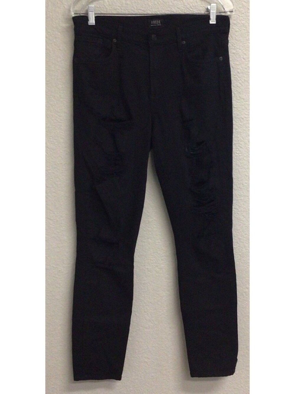 Agolde Jeans Women’s Size 30 Sophie Skinny Distressed Black Cotton Stretch